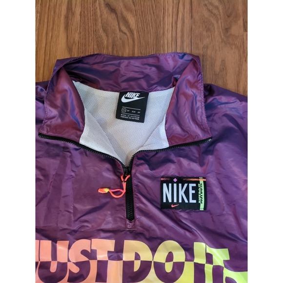 Vintage Y2K Nike Sportswear Windbreaker Top Women XS Purple Half Zip DA2328-597 - Picture 10 of 14